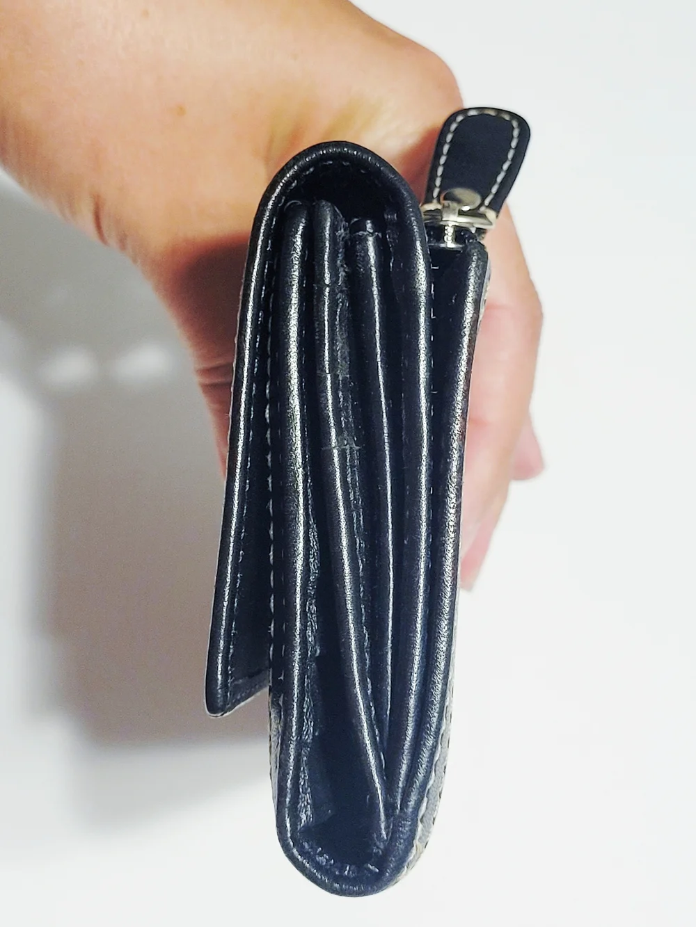 Coach Signature Logo Black and Tan Continental Wallet - Picture 6 of 8